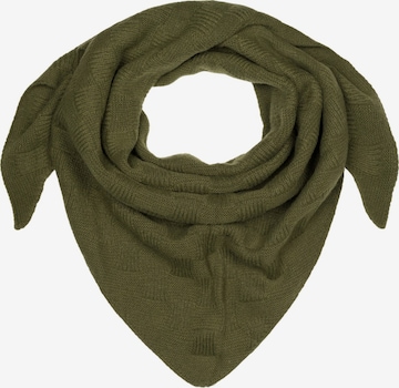 styleBREAKER Shawl 'Strick Dreiecktuch Schachbrett Strickmuster' in Green: front