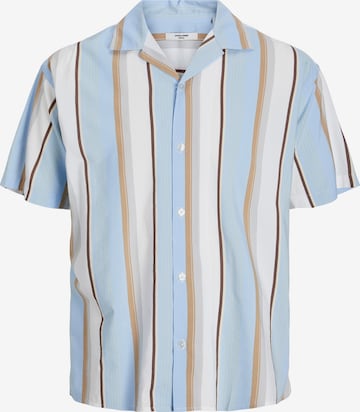 JACK & JONES Button Up Shirt 'PALMA RESORT' in Blue: front