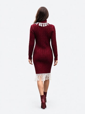 RYVAN Knitted dress 'Strickkleider' in Red