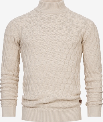 INDICODE JEANS Sweater in Beige: front