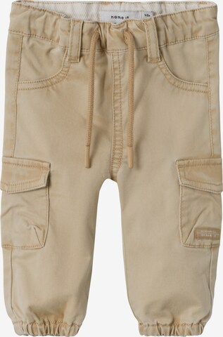 NAME IT Tapered Broek 'Ben' in Beige: voorkant