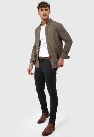 INDICODE JEANS Regular Fit Hemd 'Riverside' in Grün