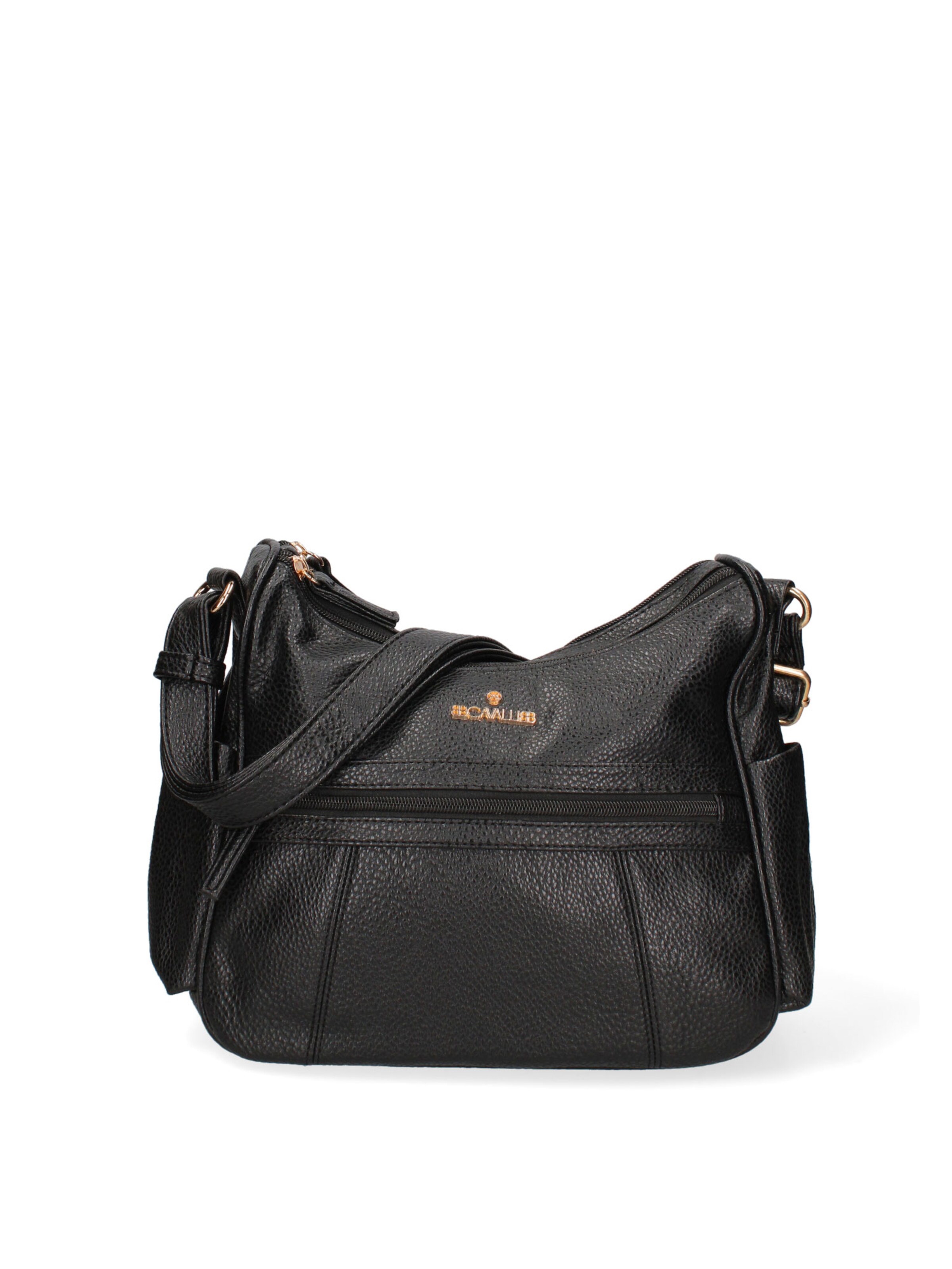 Borsa a tracolla 'Borsa a Tracolla Donna B Cavalli Ecopelle Zip Tasche Multiple 28x24cm' di B. Cavalli in nero: frontale