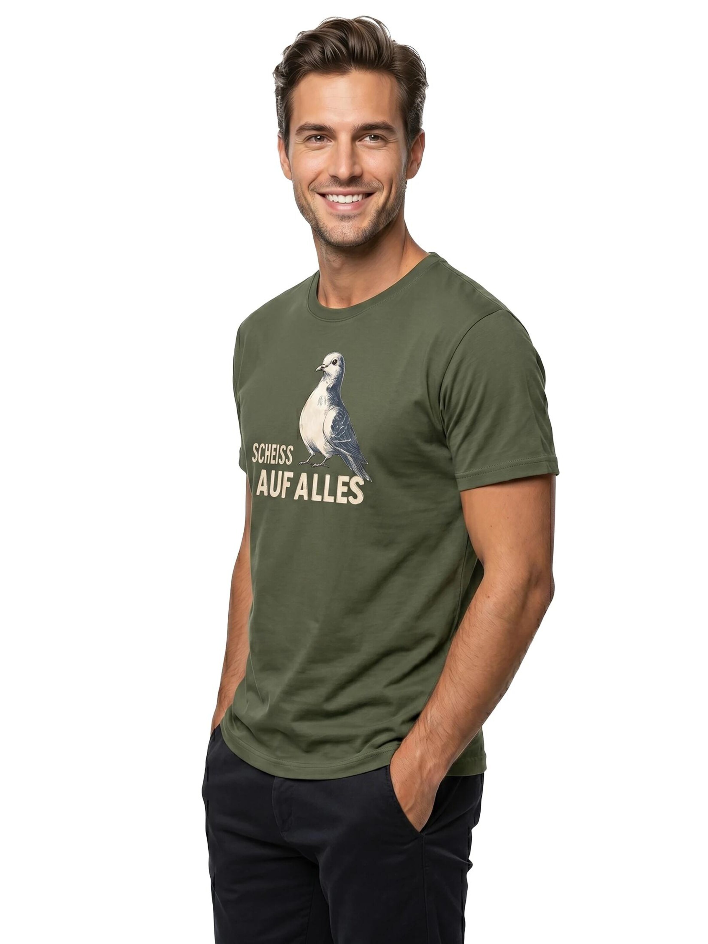 MAKAYA Shirt 'Taube' in Green