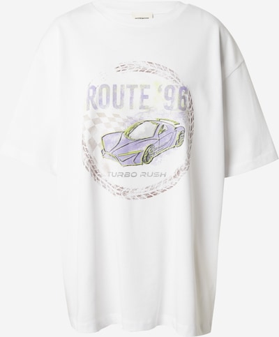 Laisvi marškinėliai 'Blanca' iš ABOUT YOU x Laura Giurcanu, spalva – indigo spalva / obuolių spalva / levandų spalva / balta, Prekių apžvalga