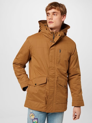 Only & Sons Between-Seasons Parka 'ELLIOT' in Brown: front