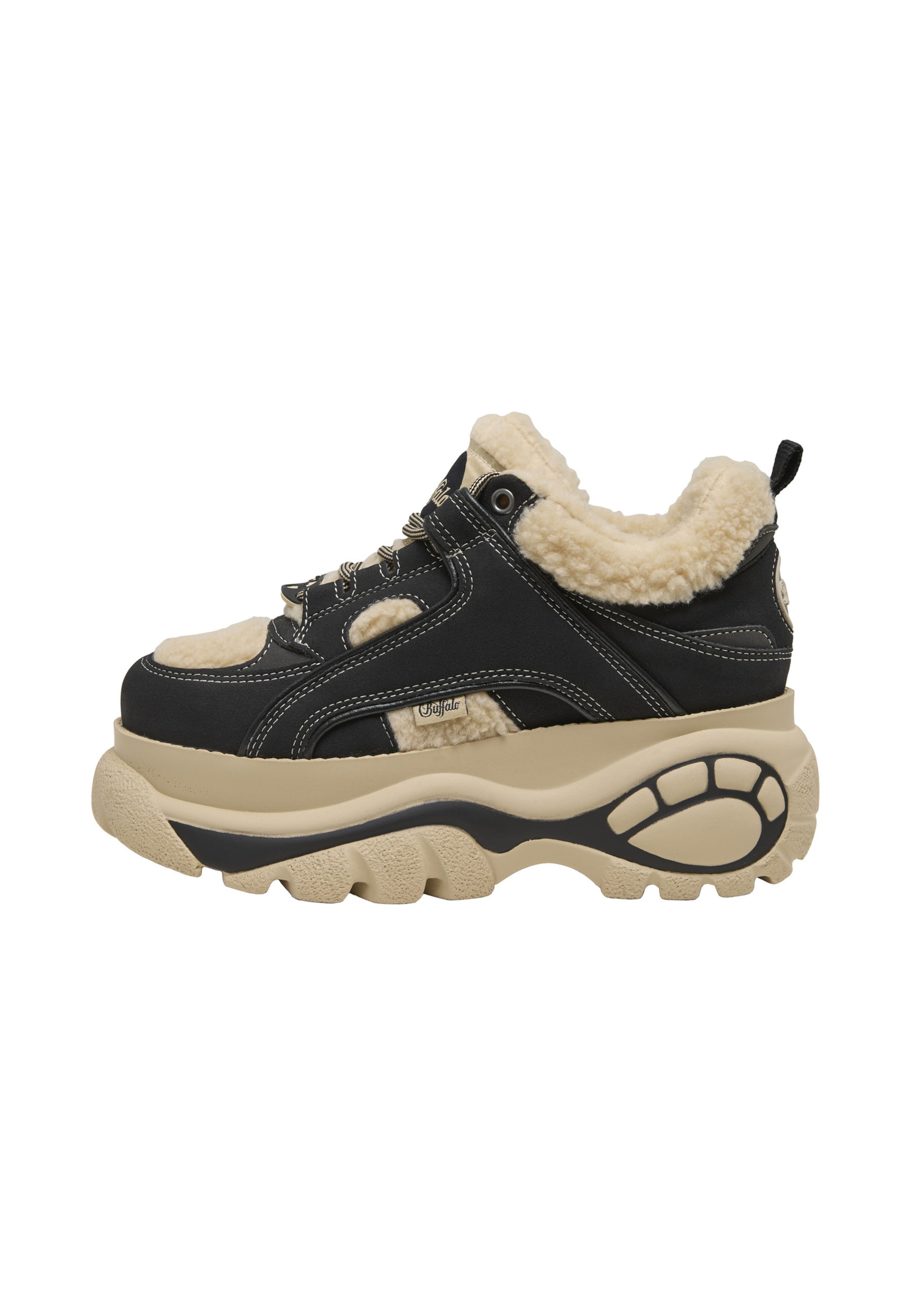 BUFFALO Baskets basses en 36 en beige / noir, Vue avec produit