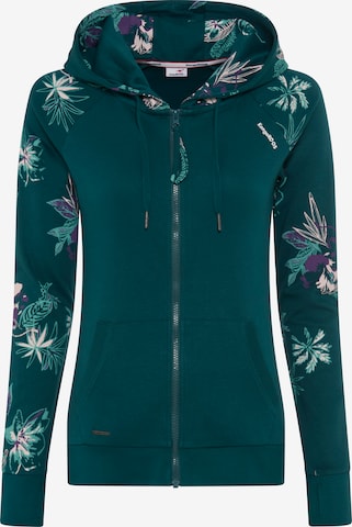KangaROOS Zip-Up Hoodie in Green: front