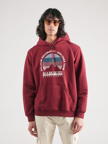 NAPAPIJRI Sweatshirt 'TELEMARK' i rød: forside
