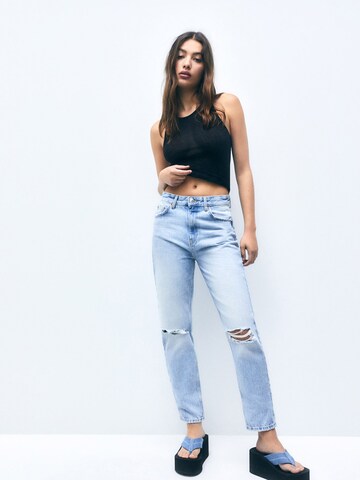 Pull&Bear Tapered Jeans in Blue