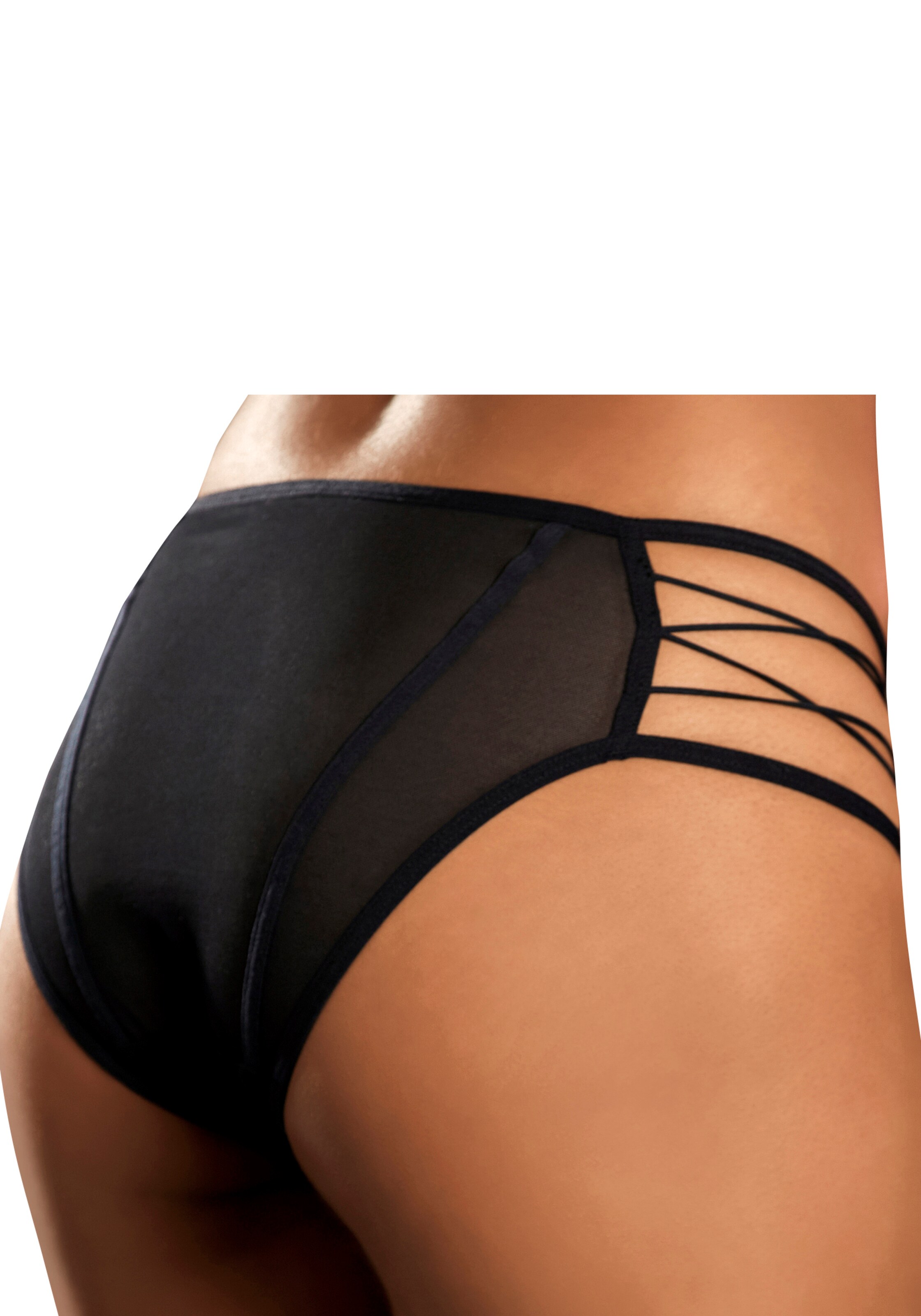 JETTE Püksikud 'Tanga', värv must: eest vaates