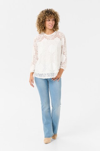 Chemisier 'Amaja' Cream en blanc