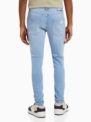 Coupe slim Jean Bershka en bleu