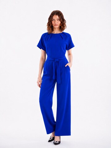 Combinaison 'Royal Blue Wide-Leg Jumpsuit' BIBI SAKALIEVA en bleu