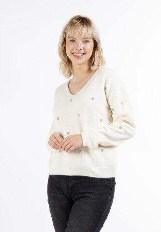 MYMO Sweater 'Nolie' in White: front