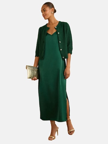 Rochie tricotat de la love & roses pe verde: față