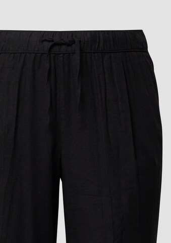 s.Oliver Wide Leg Hose in Schwarz