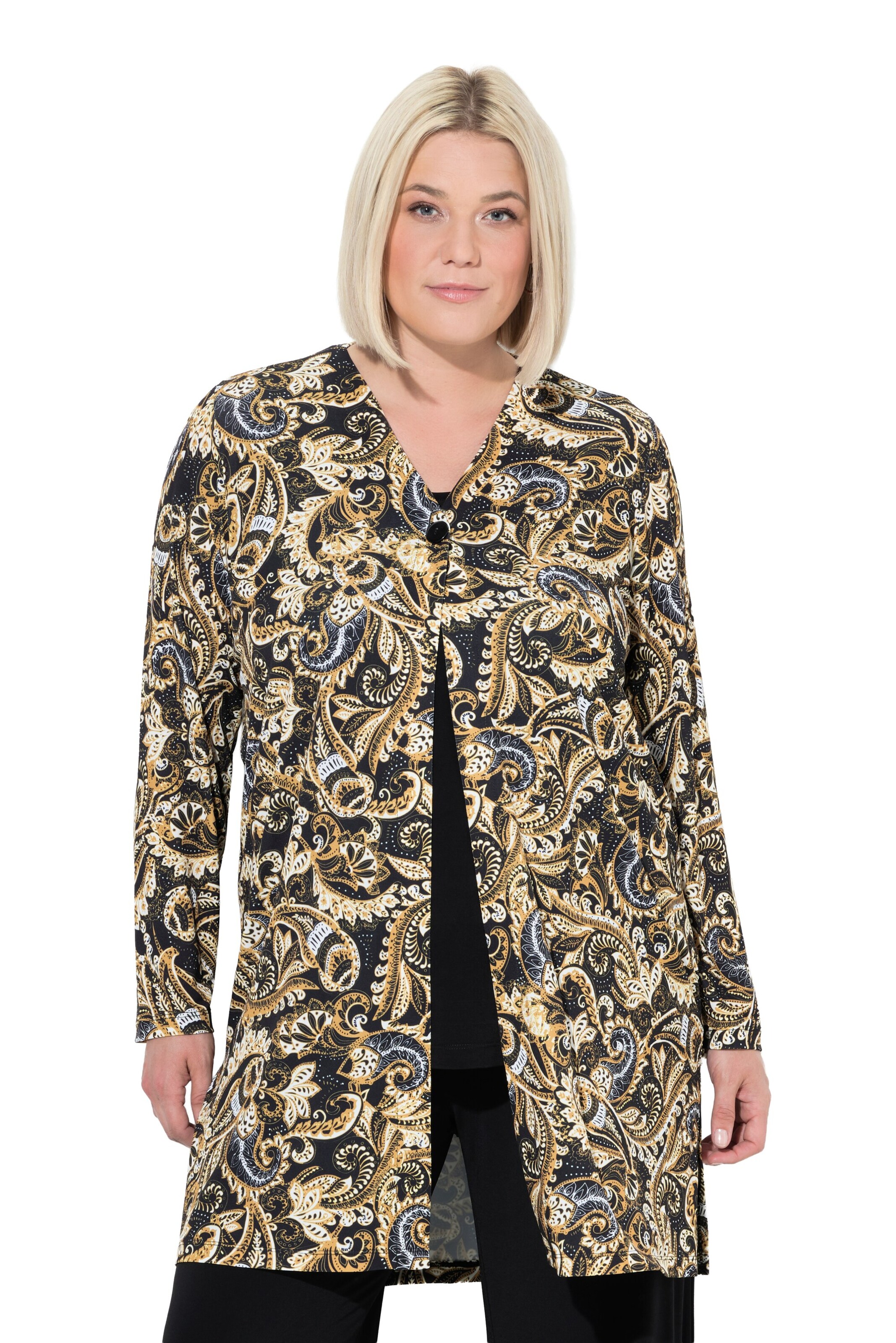 Ulla Popken Shirt in Zwart: voorkant