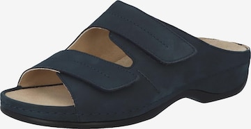 BERKEMANN Muiltjes 'Daria' in Blauw: voorkant