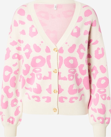 ONLY Knit cardigan 'ONLLEONA' in Beige: front