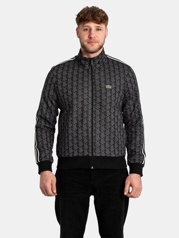 LACOSTE Zip-Up Hoodie in Grey: front