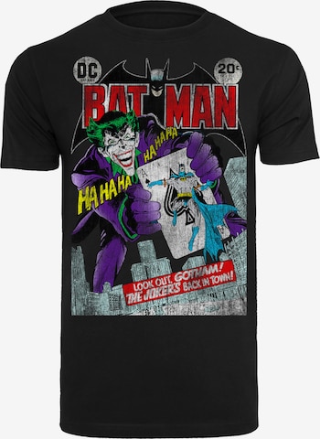 T-Shirt 'DC Comics Batman Joker Playing Card Cover' F4NT4STIC en noir : devant