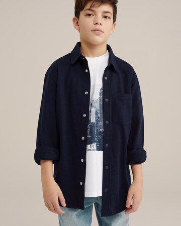 Regular fit Camicia di WE Fashion in blu: frontale