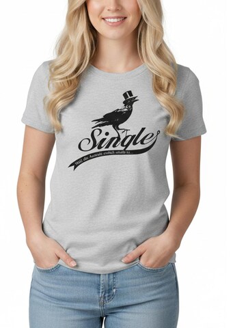 MAKAYA Shirt 'Single...' in Grey: front
