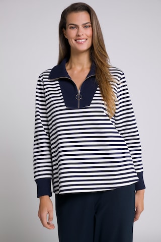 Ulla Popken Sweatshirt in Blauw: voorkant