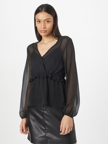 ABOUT YOU Blouse 'Kiara' in Zwart: voorkant