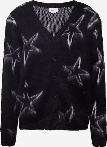 Obey Knit Cardigan 'Slint' in Black: front