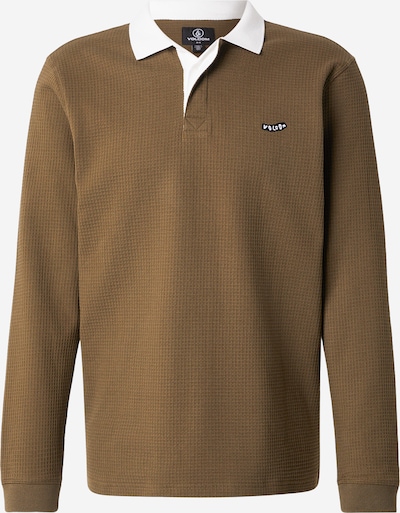 Marškinėliai 'CURBSTONE' iš Volcom, spalva – tamsiai ruda / balta, Prekių apžvalga