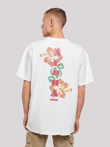 F4NT4STIC Shirt 'Aloha' in Wit: voorkant