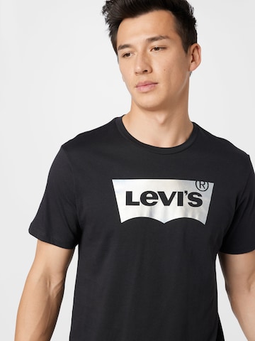 LEVI'S ® Regular Shirt 'Graphic Crewneck Tee' in Schwarz