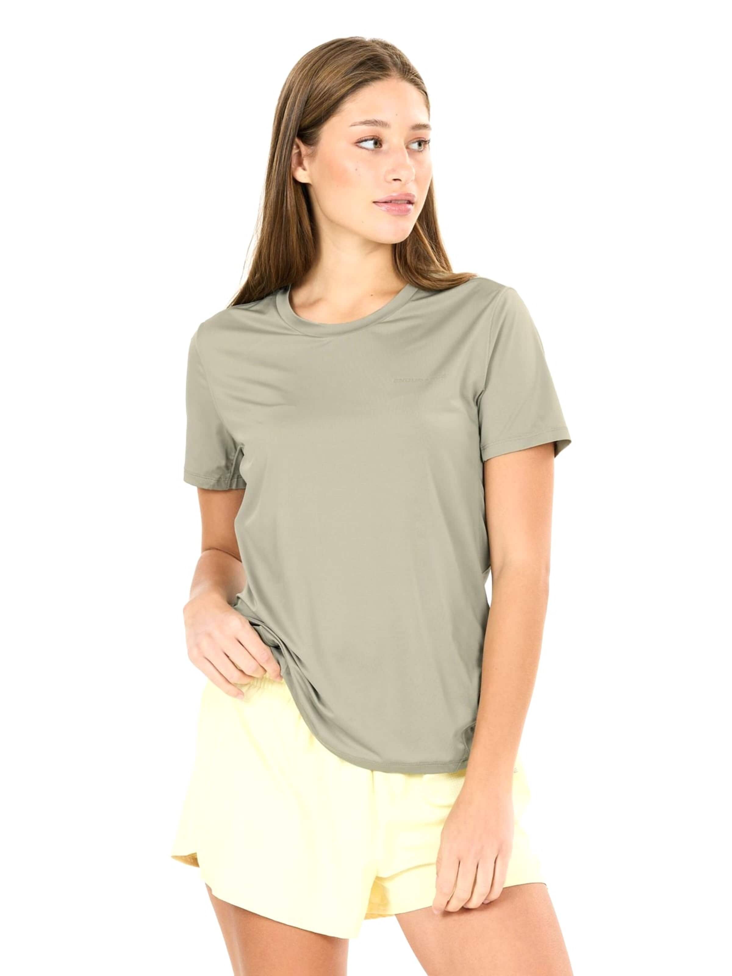 ENDURANCE Funktionsbluse 'Nan W SS Tee' i grøn: forside