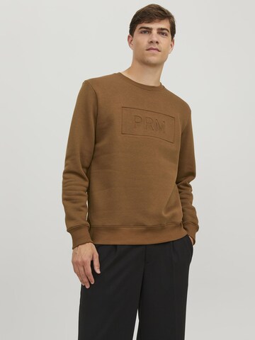 JACK & JONES Sweatshirt in Brown: front