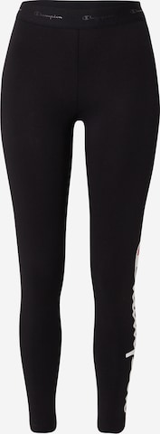 Champion Authentic Athletic Apparel Slimfit Leggings in Schwarz: predná strana