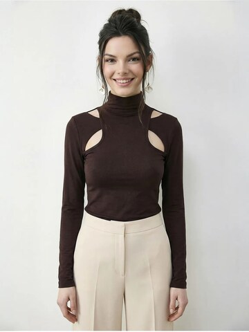 Camicia da donna di Bianco Lucci in marrone