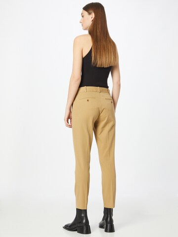 Coupe slim Pantalon à plis Polo Ralph Lauren en marron