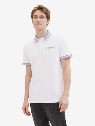 T-Shirt TOM TAILOR en blanc : devant