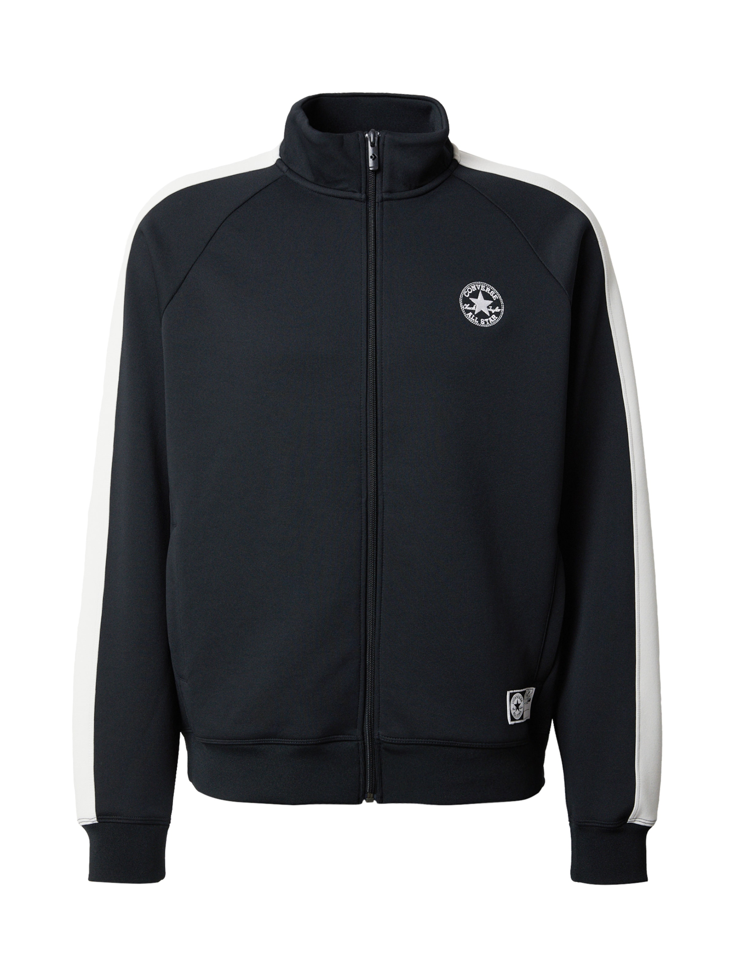 CONVERSE Демисезонная куртка в Черный / Белый, Обзор товара
