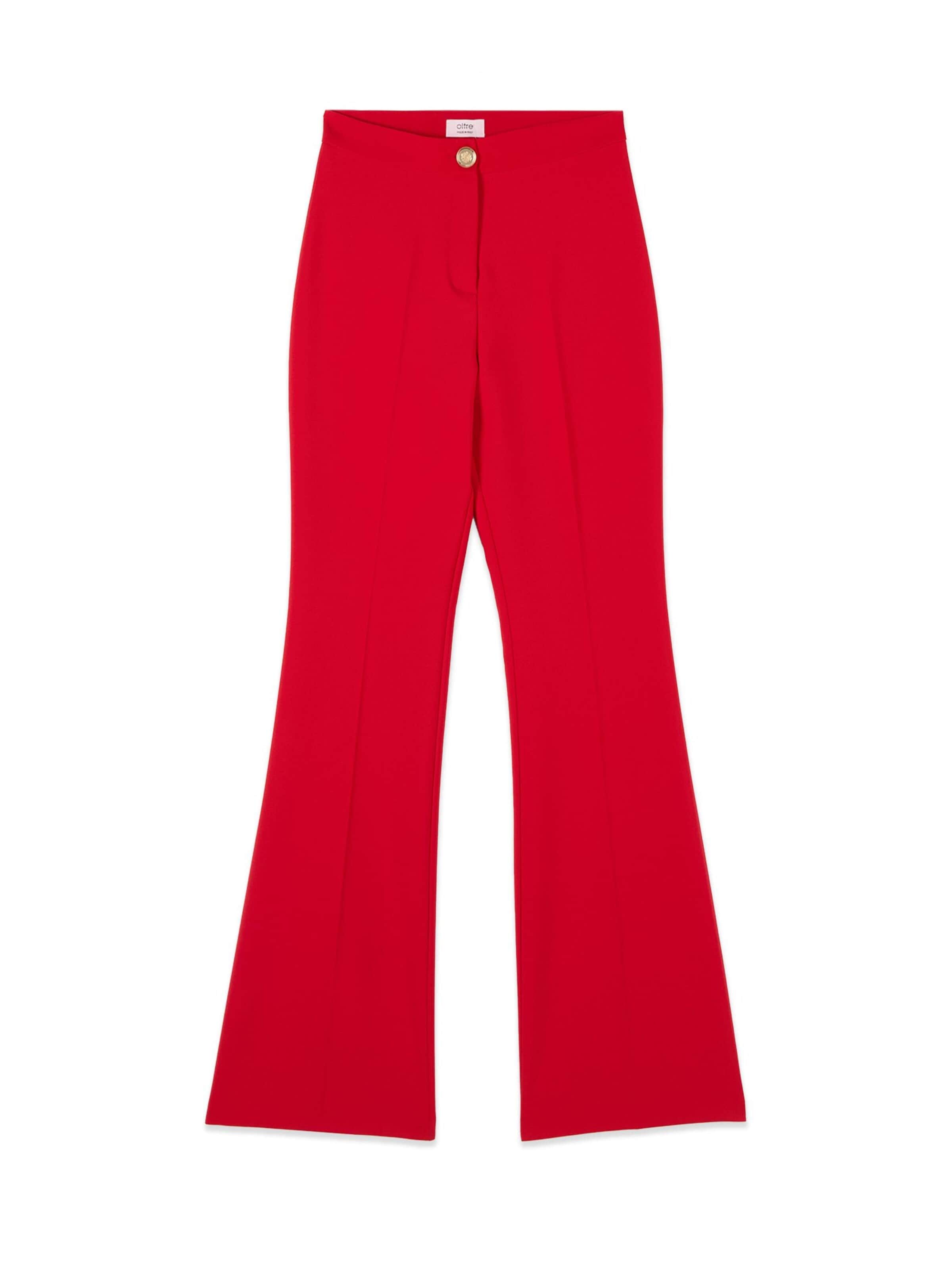 oltre Flared Broek in Rood: voorkant