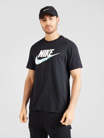 T-Shirt Nike Sportswear en noir : devant