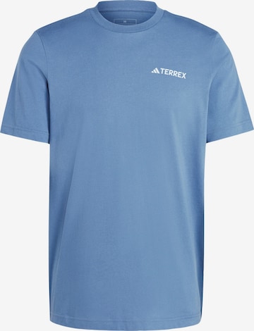 ADIDAS TERREX T-Shirt 'Graphic MTN 2.0' in Blau: predná strana