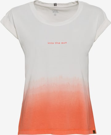 CAMEL ACTIVE T-Shirt in Dip-Dye Optik in Rot: predná strana