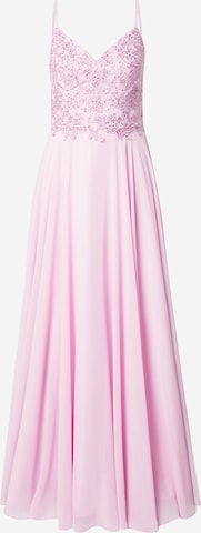 mascara Βραδινό φόρεμα σε ροζ: μπροστά