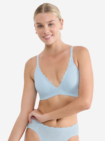 SLOGGI Push-up BH ' Blue ZERO Feel Bliss THE UP ' in Blauw: voorkant