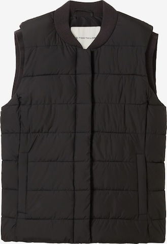 Gilet TOM TAILOR en noir : devant