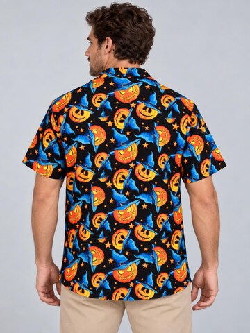 Maglietta 'Helloween Pumpkin Hat' di King Kameha in blu