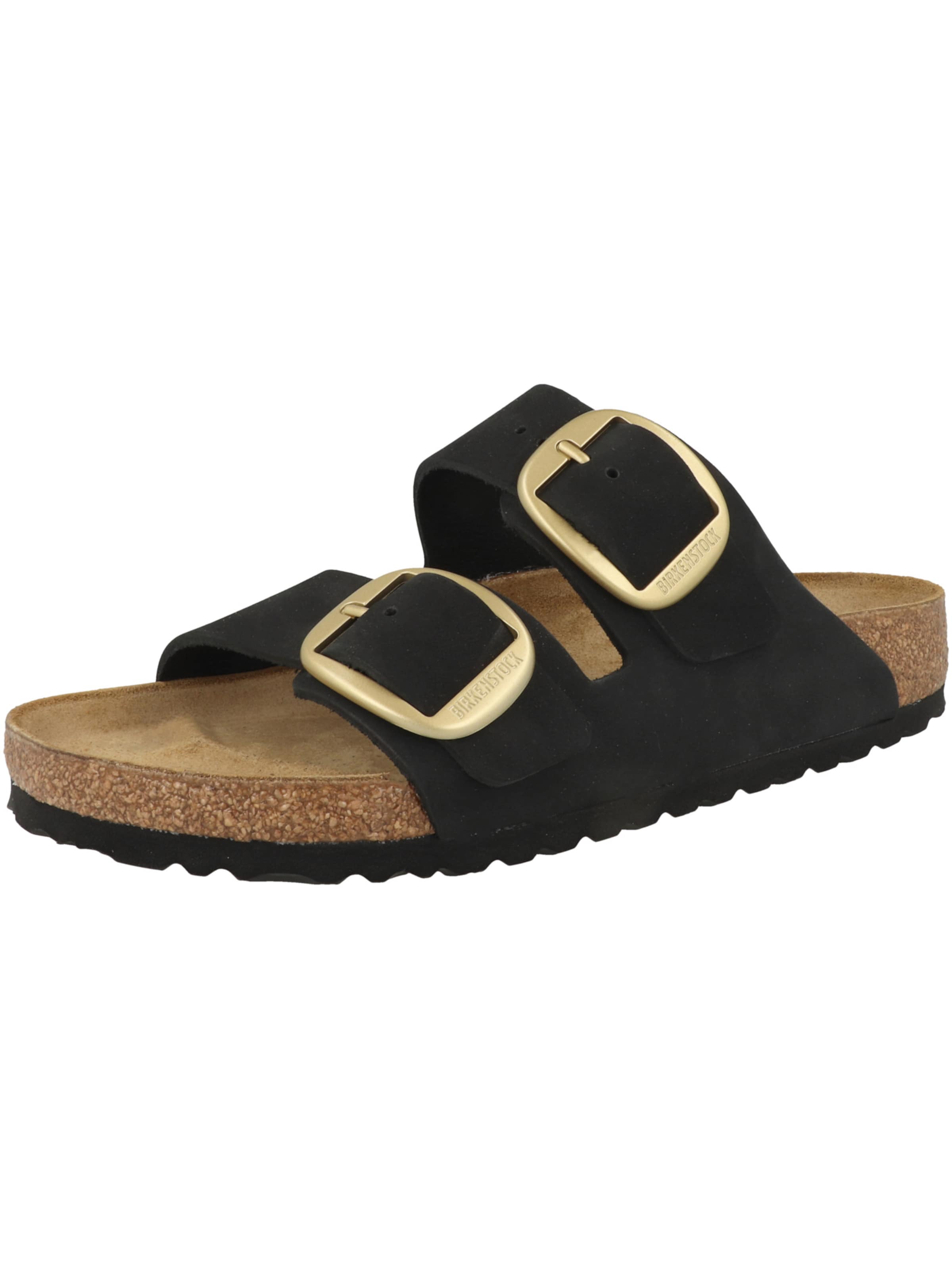 BIRKENSTOCK - Zapatos abiertos en negro: frente
